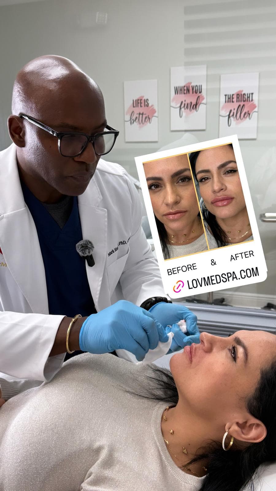 Facial treatment at LovMedSpa