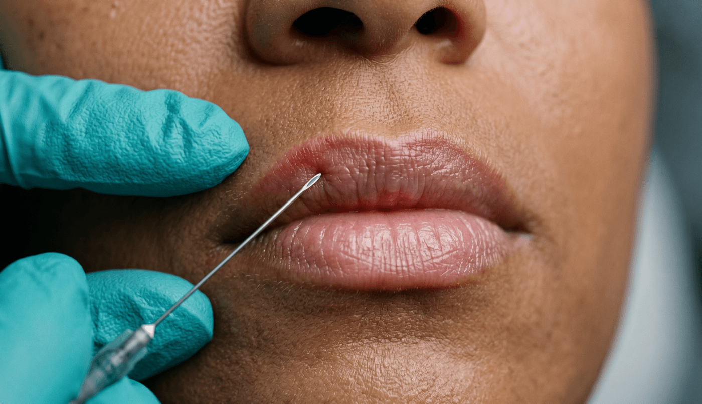Lip filler treatment at LovMedSpa